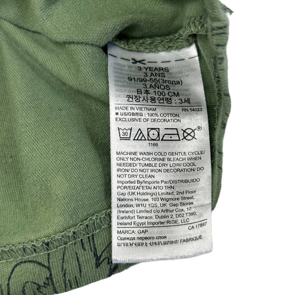 Gap Boys Playtime Favorites Winter Mammoths Long Sleeve Tee 3 Years - Picture 4 of 5